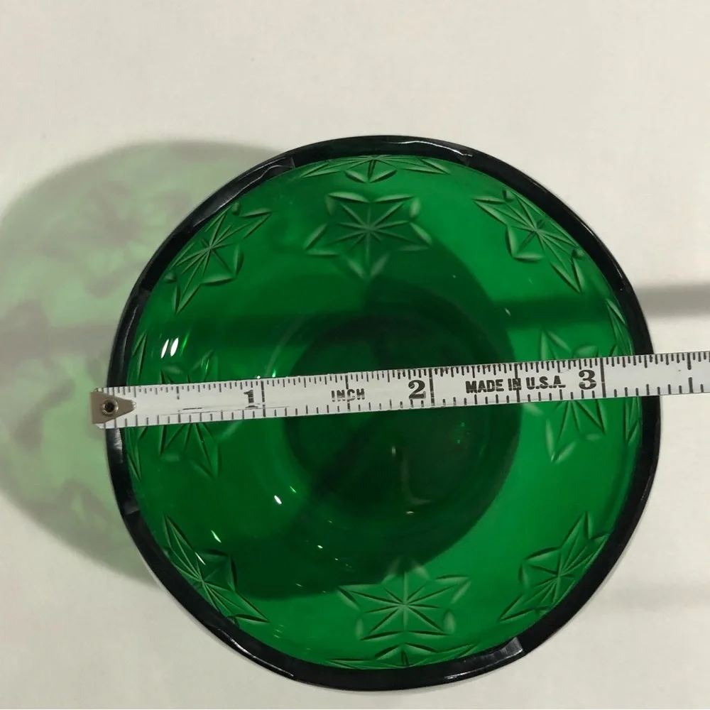 Red & Green Glass Candle Holders Set of 2